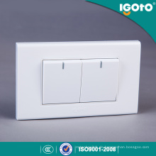 Igoto A1021 Fabrik produziert American Standard 118 * 75mm 2 Gang 1 Way Switch 2 Gang 2 Way Switch